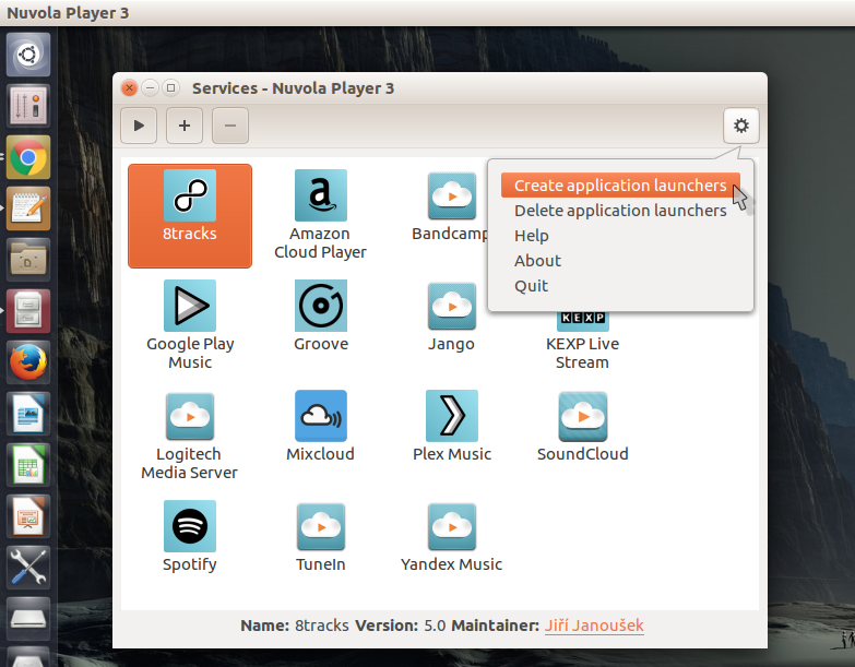 Nuvola Player A Cloud Music Integration for Unity, GNOME Desktop