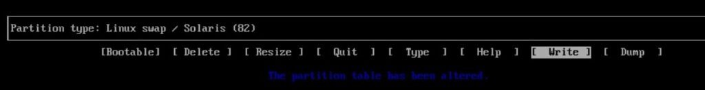 cfdisk - parition table written to disk - Install Arch Linux