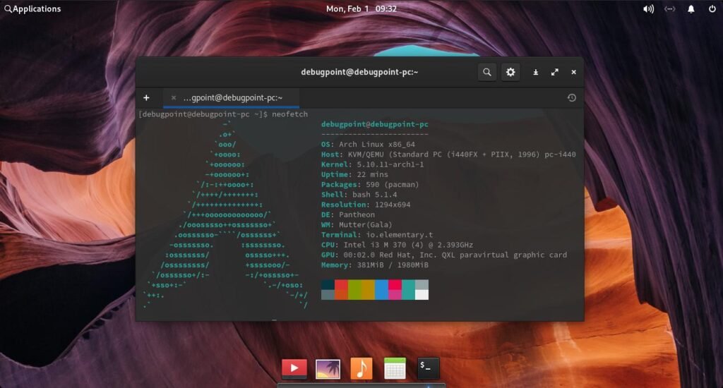 Pantheon Desktop in Arch Linux