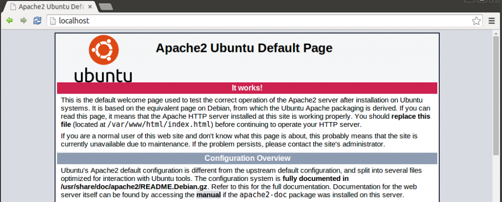 apache after install