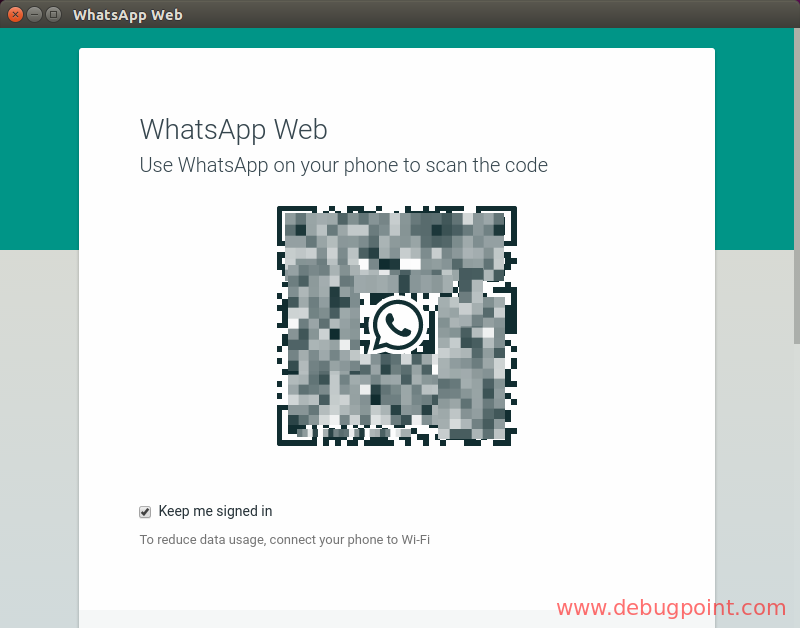 WhatsApp - QR Code in Ubuntu