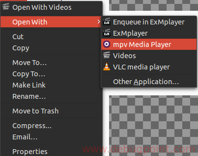 mpv Context Menu
