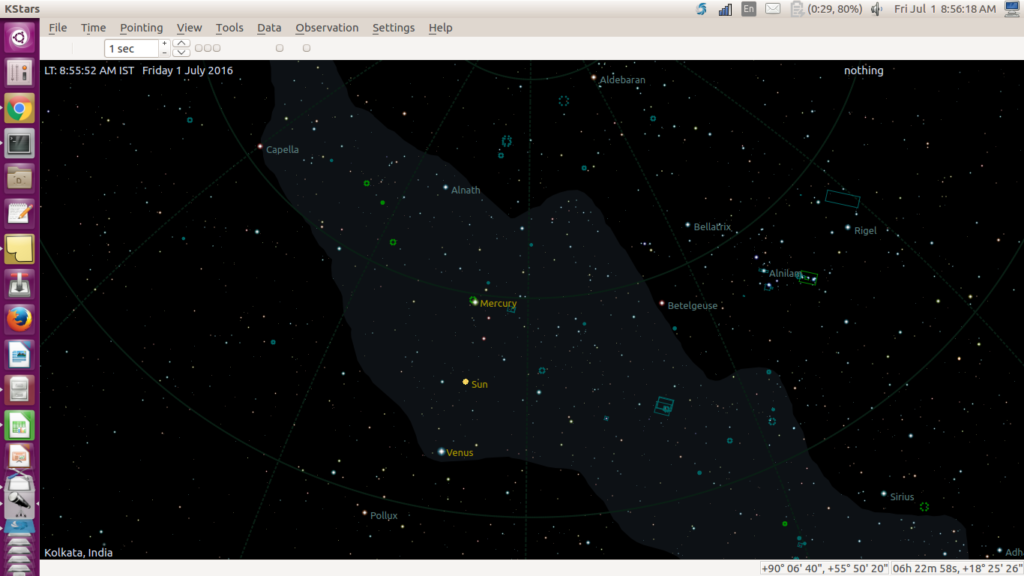 KStars Running in Ubuntu