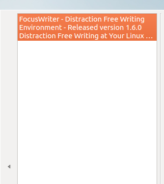 FocusWriter - Left Side Menu Bar