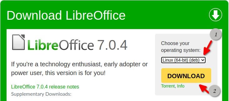 Download link for LibreOffice Fresh