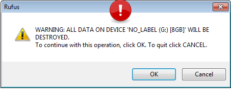 Erase Warning