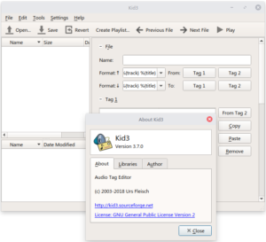 Kid3 Kid3 Tag Editor 3.7.0 Comes with Complete Playlist Editor