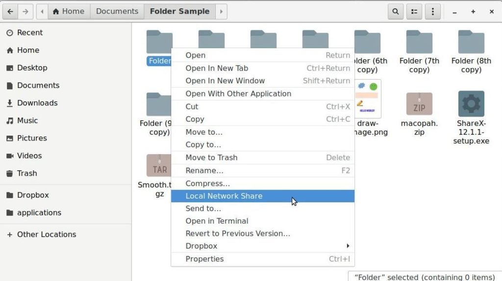 Local Network Share Option