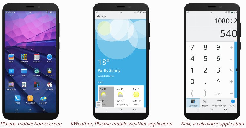 KDE Plasma Mobile Running in PinePhone