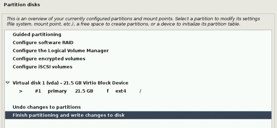 write changes to the disks