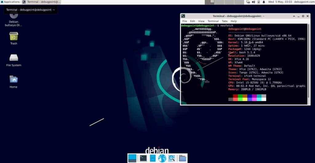 Debian 11 Bullseye - Xfce Desktop