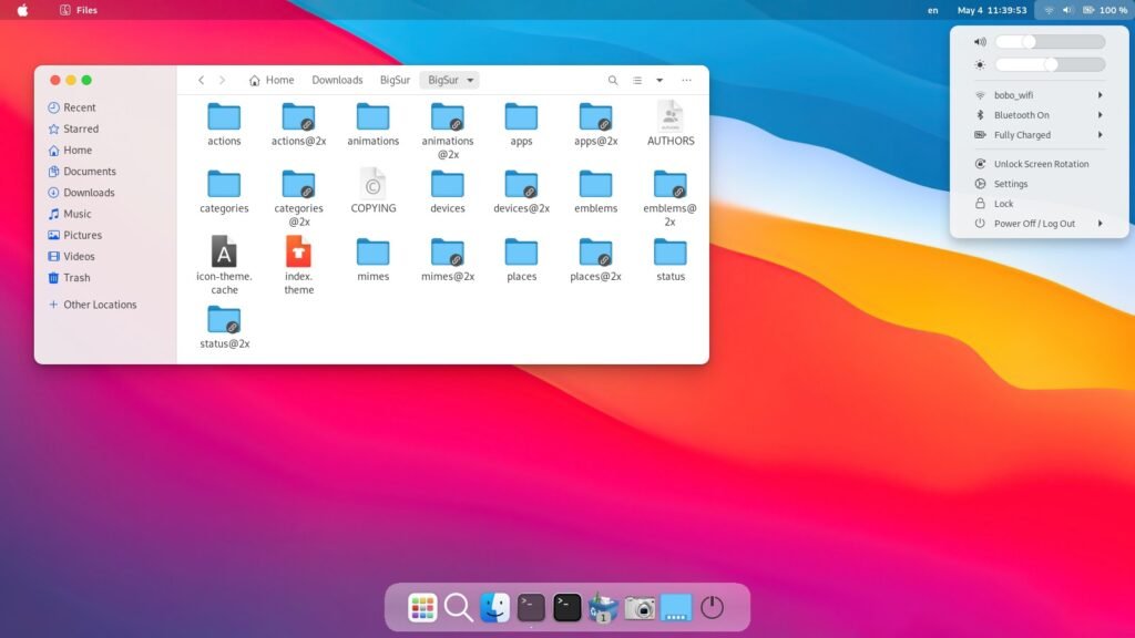 GNOME 40 Desktop Configuration - MacOS