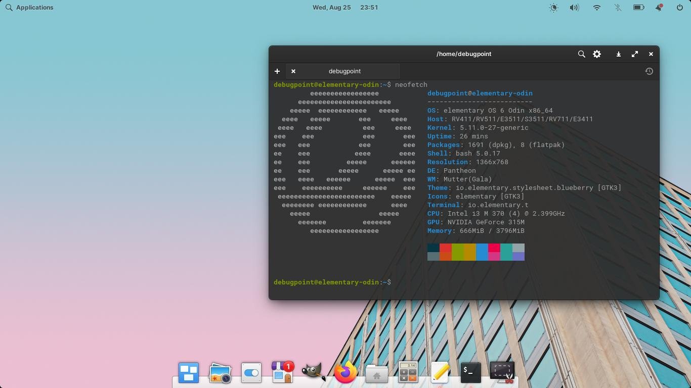 Elementary OS Desktop