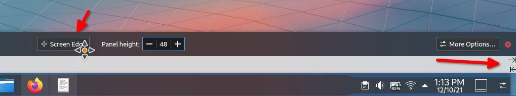 Changing KDE Plasma Panel Position