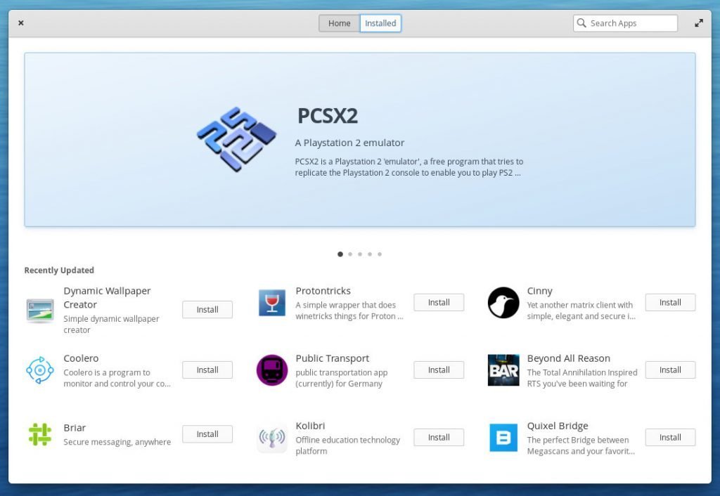 AppCenter works well with Fedora base