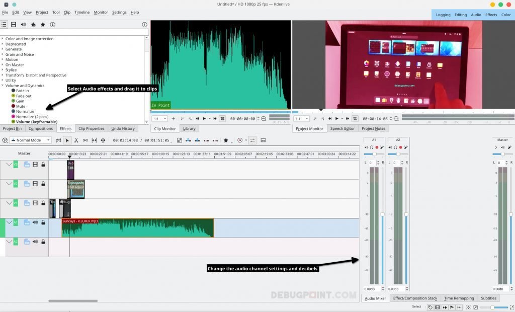 Changing Audio track properties