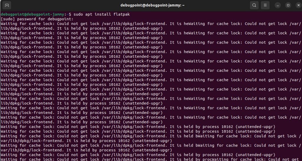 Sample Could Not Get Lock Error