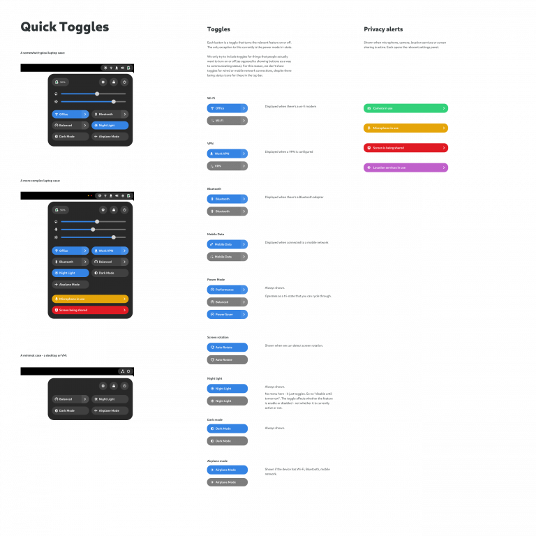 GNOME 43 Plans to Introduce Redesigned Quick Settings