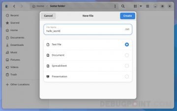 GNOME Files Introduces Most-Requested Feature: New File Menu