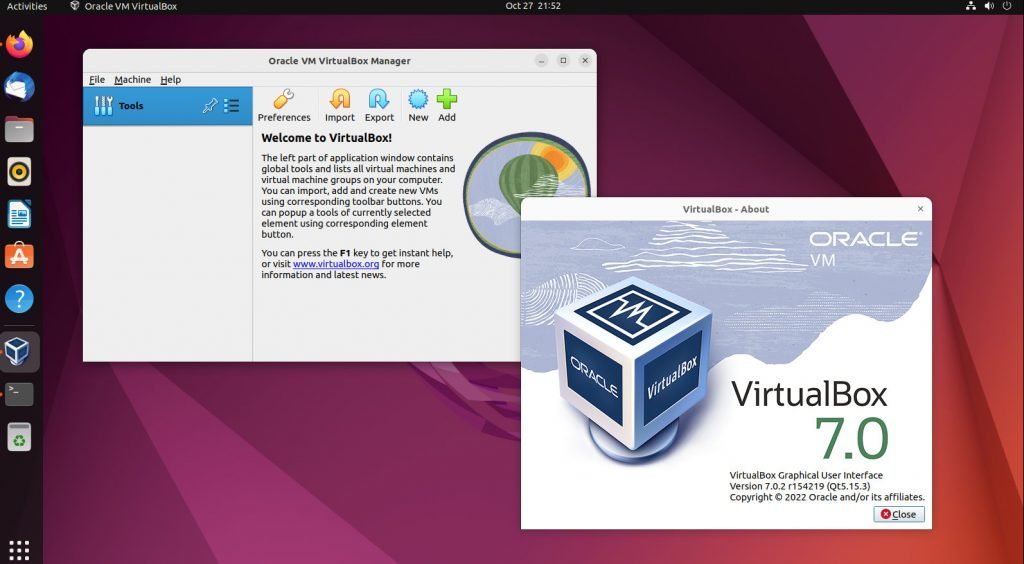 VirtualBox 7 installed in Ubuntu Linux