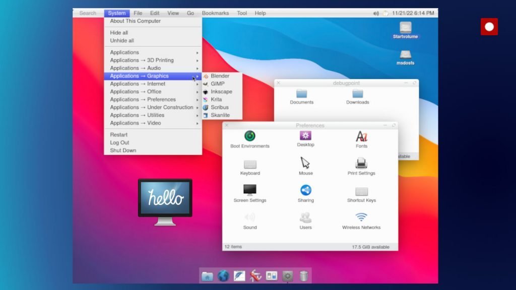 Hello Desktop helloSystem Archives - DebugPoint.com