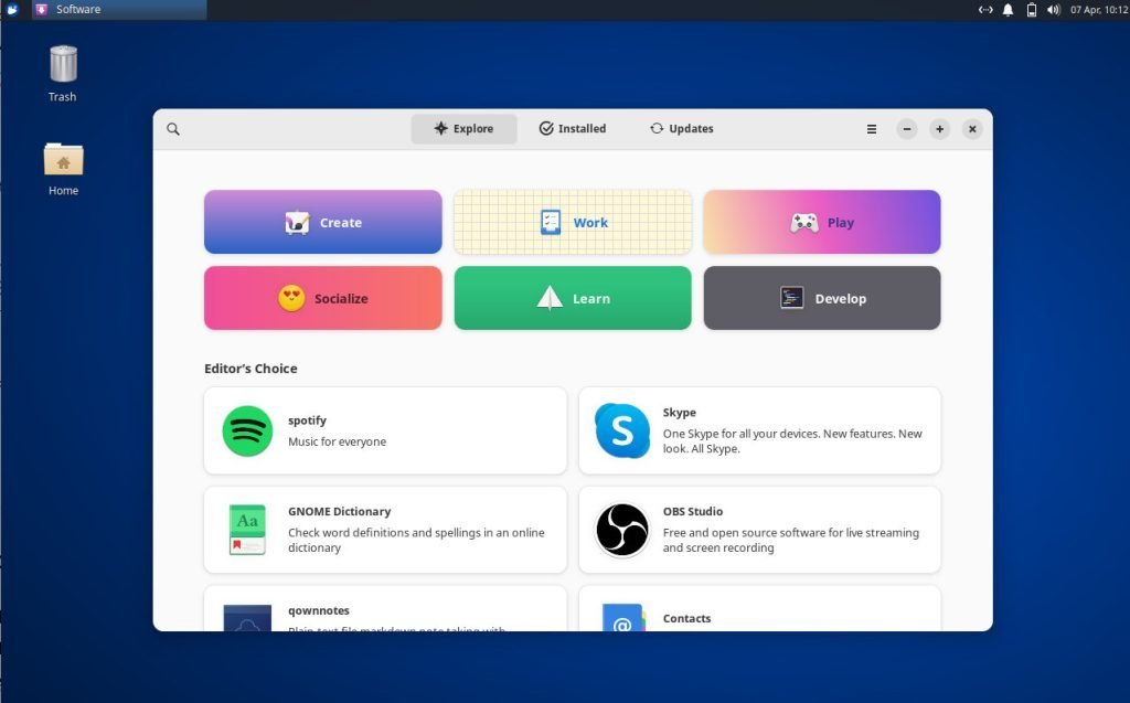 GNOME Software 44 in Xubuntu 23.04