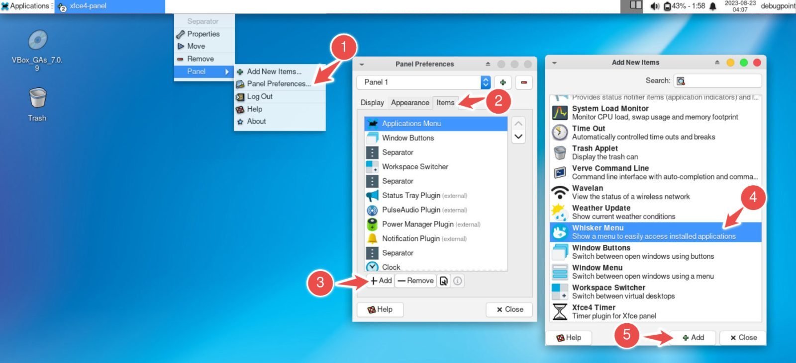 How to Install and Use Whisker Menu in Xfce Desktop