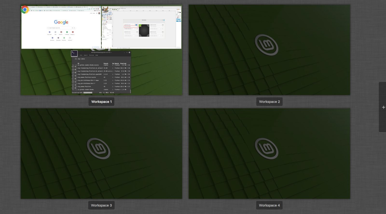 How to Create and Use Workspaces in Linux Mint