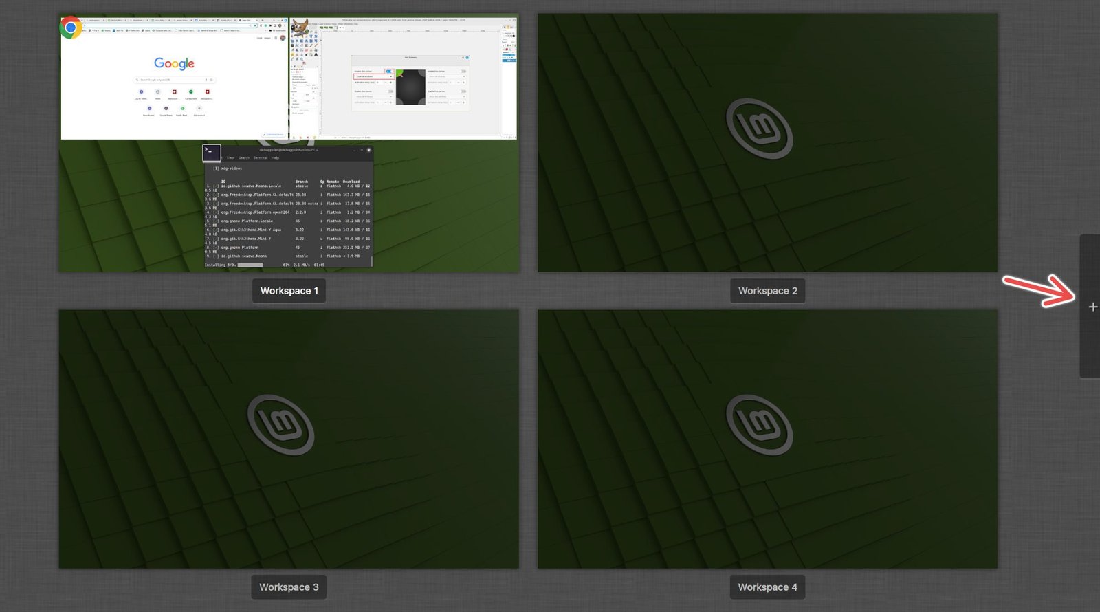 How to Create and Use Workspaces in Linux Mint