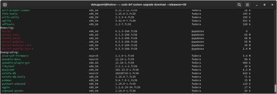 Upgrade to Fedora 39 from Fedora 38 Workstation (GUI and CLI)