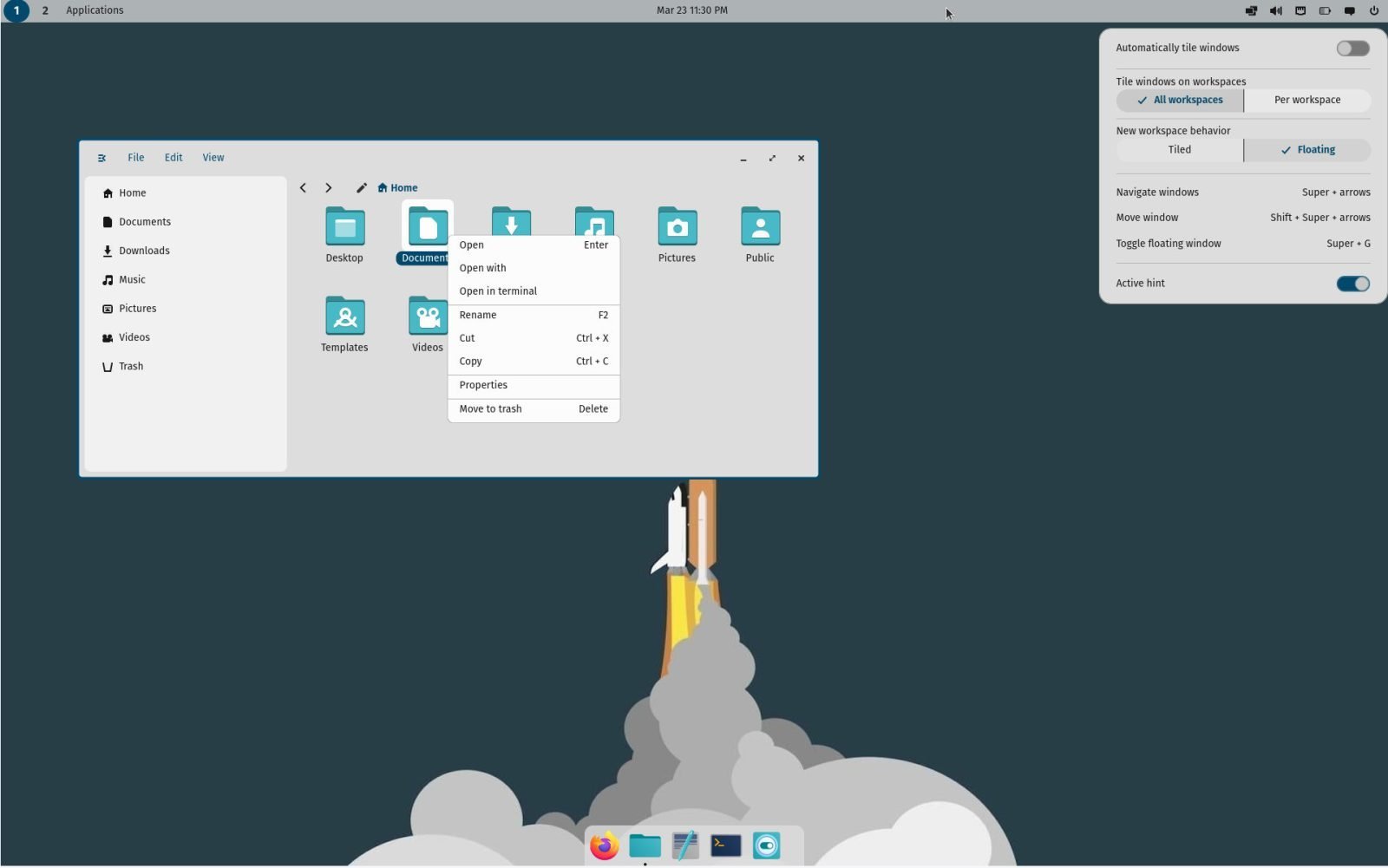 Exploring Cosmic Desktop: A Detailed First Look