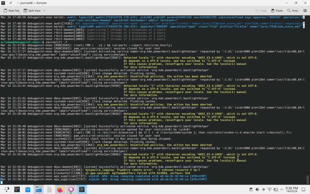 Systemd journal logs when KDE Plasma 6 tries to suspend
