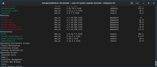 Upgrade to Fedora 40 from Fedora 39 Workstation (GUI and CLI)