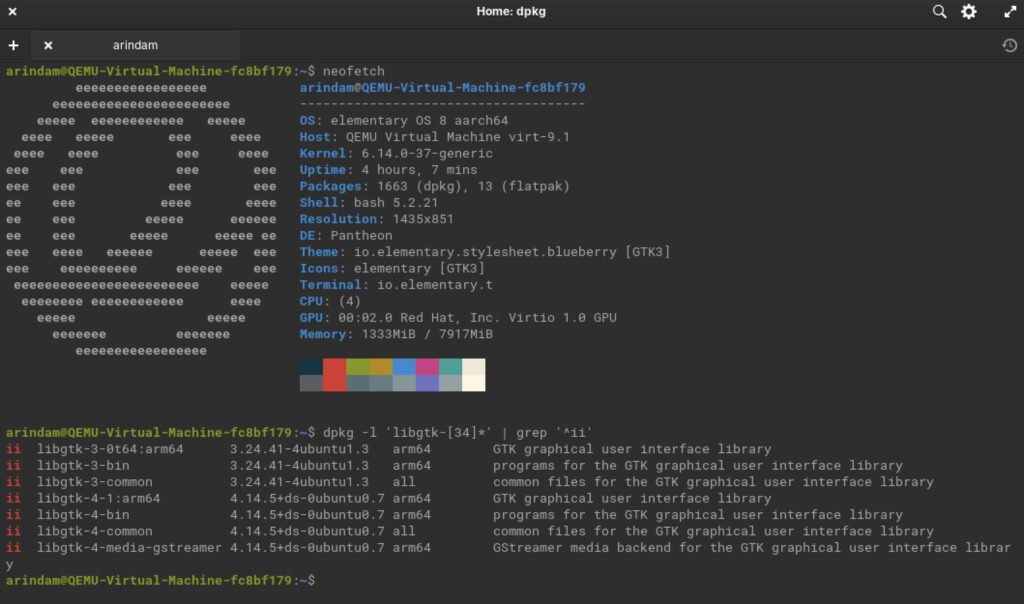 version and packages