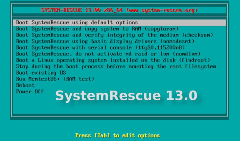 SystemRescue 13.00: Release Highlights