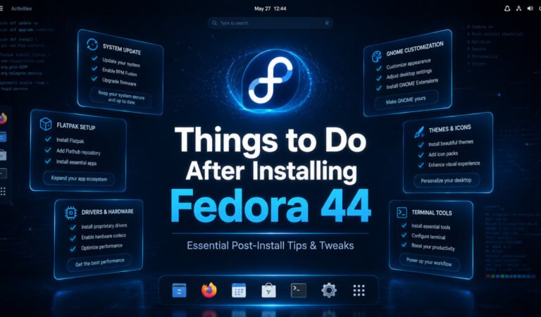 10 Things to do After Installing Fedora 44 (Workstation)