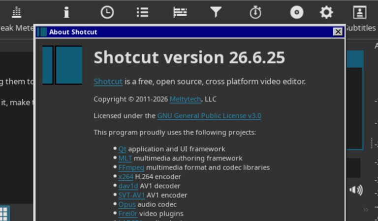 Shotcut 26.6: High Dynamic Range Preview, External Monitor & More